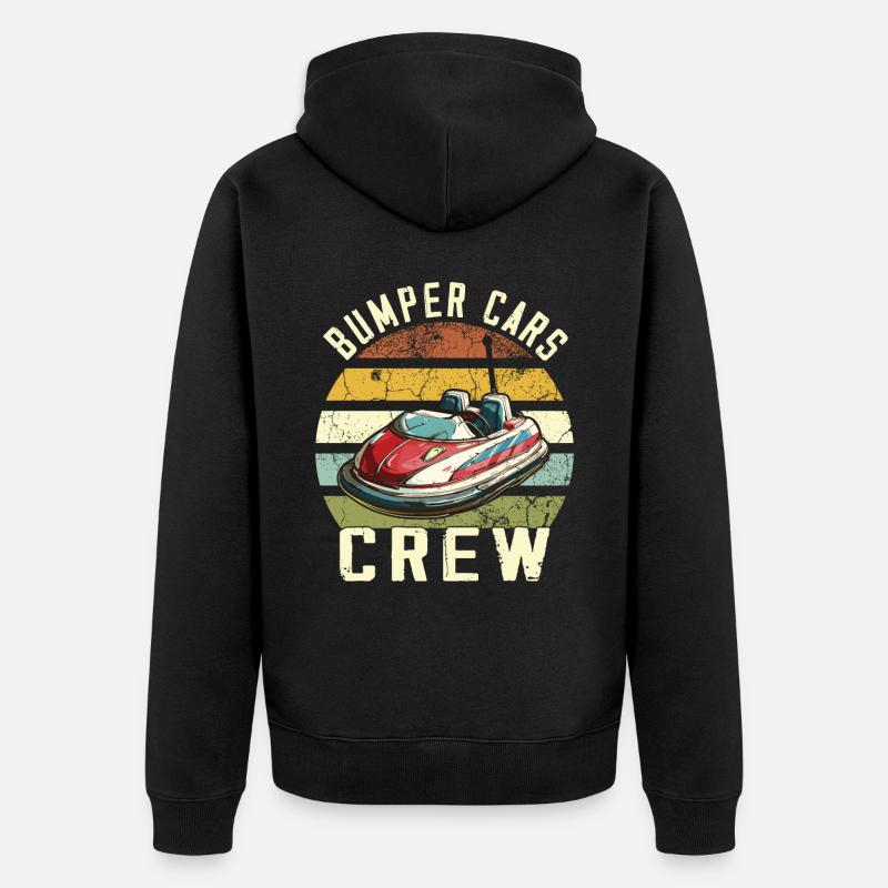 Freizeitpark Kirmes Rummel Autoscooter - Unisex Premium Bio Zip Hoodie - Schwarz
