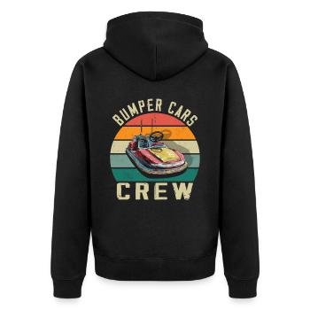 Amusement park, funfair, fair, bumper cars - Unisex Premium Organic Zip Hoodie - black - Back - Nico (187cm)
