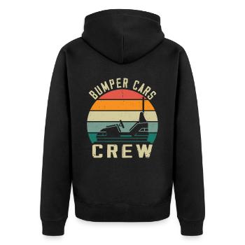 Amusement park, funfair, fair, bumper cars - Unisex Premium Organic Zip Hoodie - black - Back - Nico (187cm)
