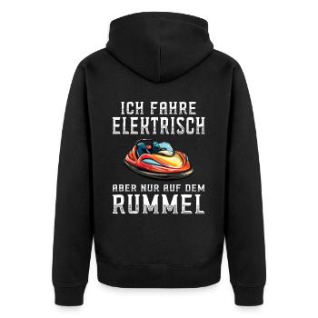 I Drive Electric Funfair Bumper Cars - Unisex Premium Organic Zip Hoodie - black - Back - Nico (187cm)