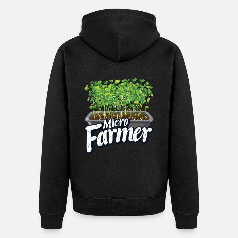 Jardinage de l’agriculture micro-verte - Veste à capuche bio Premium Unisexe - noir