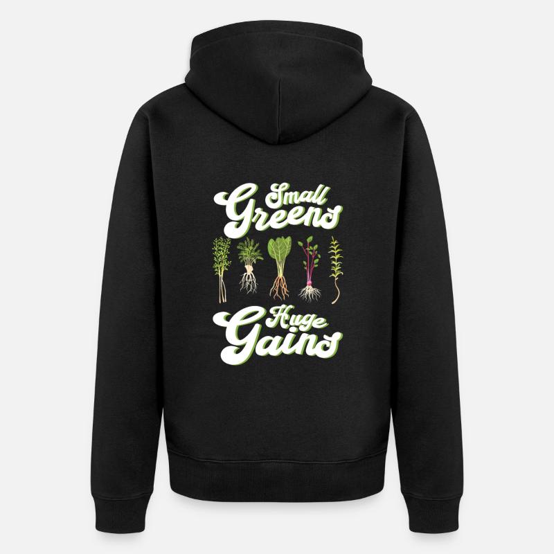 Jardinage de l’agriculture micro-verte - Veste à capuche bio Premium Unisexe - noir