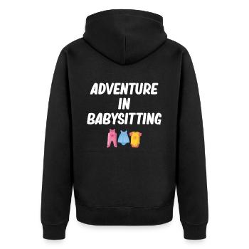 Aventures en Babysitting Fun Garde d’enfants - Veste à capuche bio Premium Unisexe - noir - Dos - Nico (187cm)