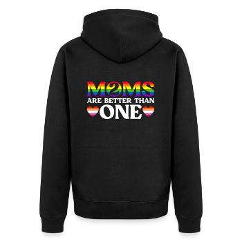 Gay Mom Lesbian Mothers Mothers Day - Unisex Premium Organic Zip Hoodie - black - Back - Nico (187cm)