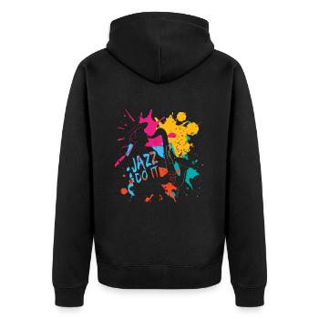 Musique Jazz Jazz Do It Musicien Amateur de musique jazz - Veste à capuche bio Premium Unisexe - noir - Dos - Nico (187cm)