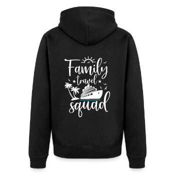 Cruise Family Trip Family Patry Ship Holidays - Unisex Premium Organic Zip Hoodie - black - Back - Nico (187cm)