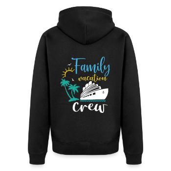 Cruise Family Trip Family Patry Ship Holidays - Unisex Premium Organic Zip Hoodie - black - Back - Nico (187cm)