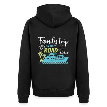 Cruise Family Trip Family Patry Ship Holidays - Unisex Premium Organic Zip Hoodie - black - Back - Nico (187cm)