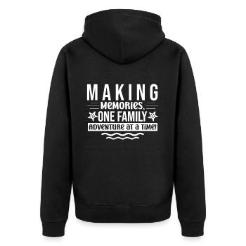 Cruise Family Trip Family Patry Ship Holidays - Unisex Premium Organic Zip Hoodie - black - Back - Nico (187cm)