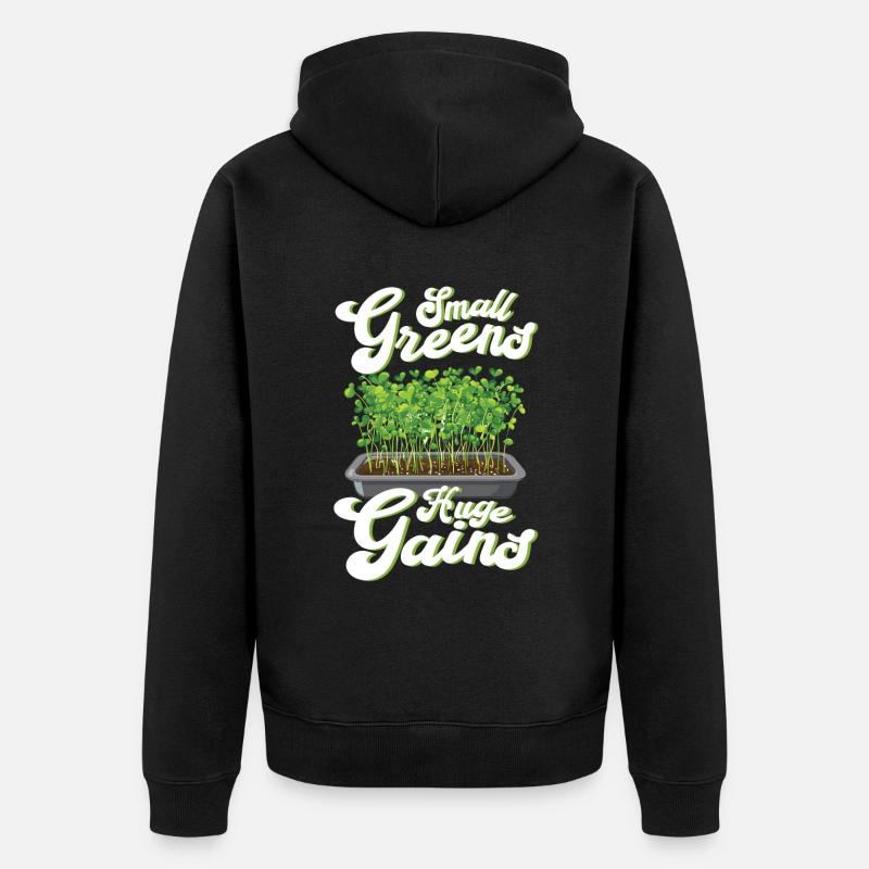 Jardinage de l’agriculture micro-verte - Veste à capuche bio Premium Unisexe - noir