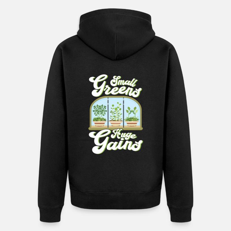 Jardinage de l’agriculture micro-verte - Veste à capuche bio Premium Unisexe - noir