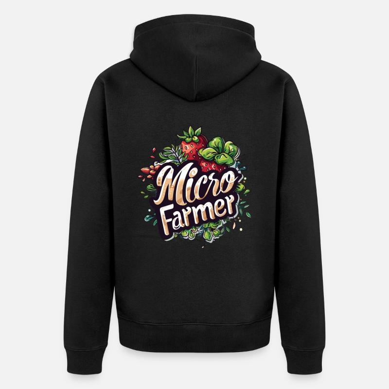 Jardinage de l’agriculture micro-verte - Veste à capuche bio Premium Unisexe - noir
