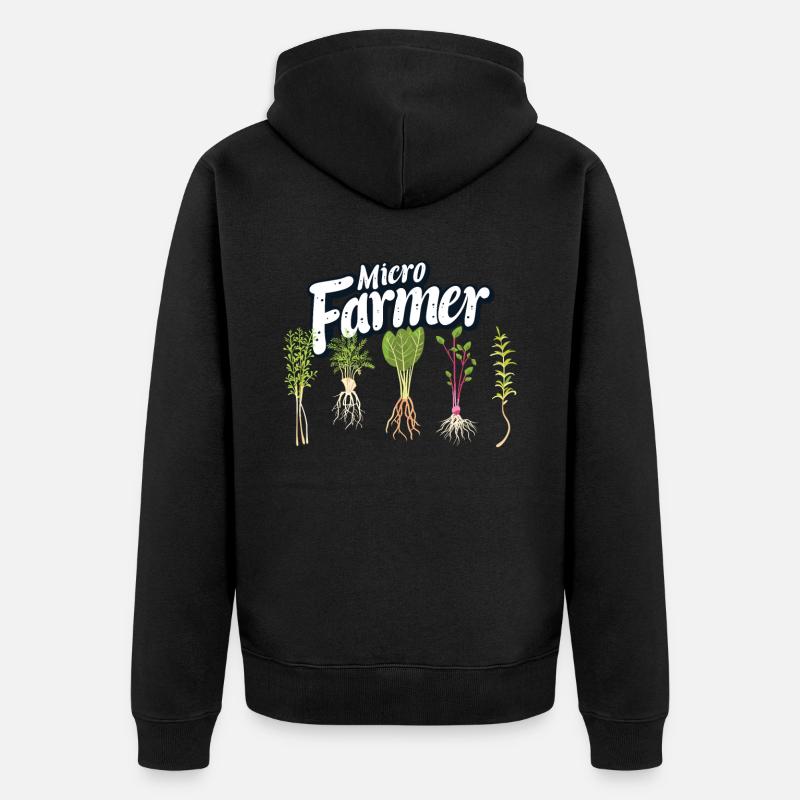 Jardinage de l’agriculture micro-verte - Veste à capuche bio Premium Unisexe - noir