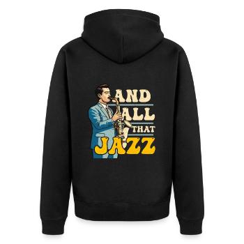 Musique Jazz Et Tout Ce Jazz Musicien Saxophoniste - Veste à capuche bio Premium Unisexe - noir - Dos - Nico (187cm)
