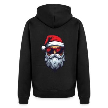 Père Noël cool Noël - Veste à capuche bio Premium Unisexe - noir - Dos - Nico (187cm)