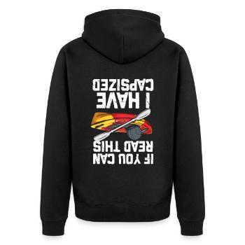 Rowboot Der Crew Boot Rowboot Rower Rowes Rower - Unisex Premium Bio Zip Hoodie - Schwarz - Hinten - Nico (187cm)