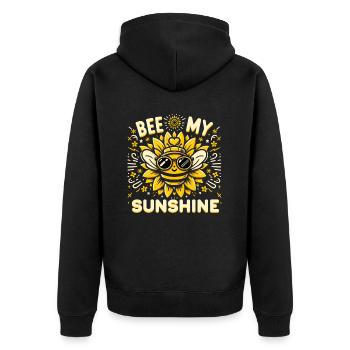 Bee Lovers Beekeepers Naturefriends Beekeepers - Unisex Premium Organic Zip Hoodie - black - Back - Nico (187cm)