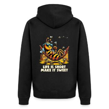 Amoureux des abeilles Apiculteurs Amis de la nature Apiculteurs - Veste à capuche bio Premium Unisexe - noir - Dos - Nico (187cm)