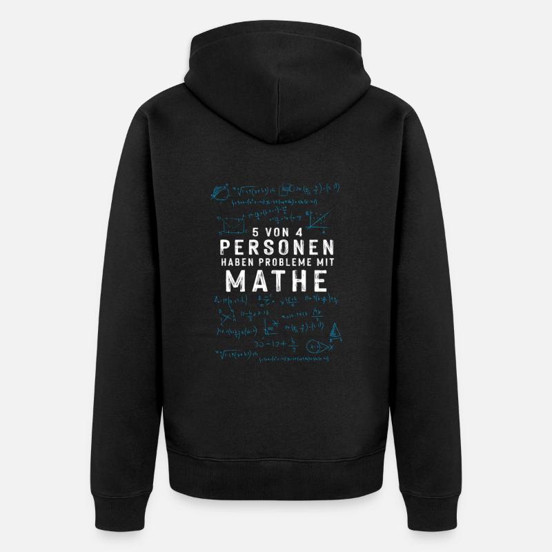 Math Math Teacher - Unisex Premium Organic Zip Hoodie - black