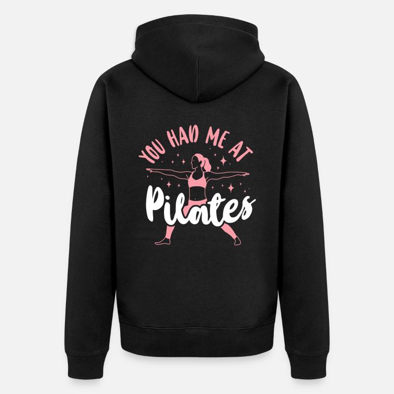Instructeur de Pilates Professeur Fille - Veste à capuche bio Premium Unisexe - noir