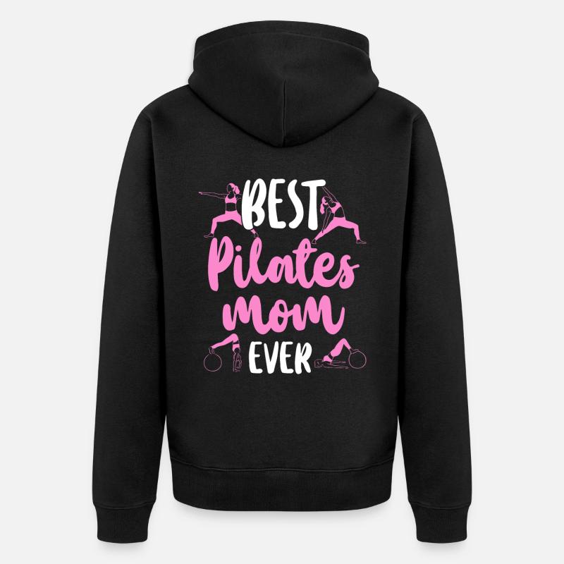 Instructeur de Pilates Professeur Maman - Veste à capuche bio Premium Unisexe - noir