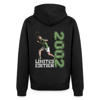 Édition Limitée 2002 Édition Limitée Tennis - Veste à capuche bio Premium Unisexe - noir - Dos - Nico (187cm)