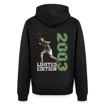 Édition limitée 2003 Édition limitée Tennis - Veste à capuche bio Premium Unisexe - noir - Dos - Nico (187cm)