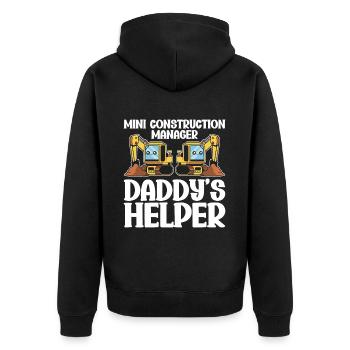 Construction Project Manager - Unisex Premium Organic Zip Hoodie - black - Back - Nico (187cm)