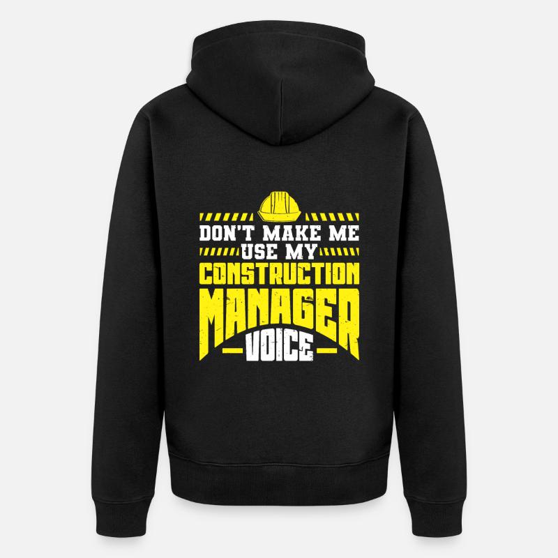 Chef de projet de construction - Veste à capuche bio Premium Unisexe - noir