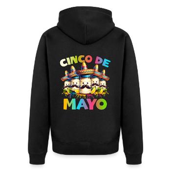 Cinco De Mayo Mayonnaise - Unisex Premium Organic Zip Hoodie - black - Back - Nico (187cm)
