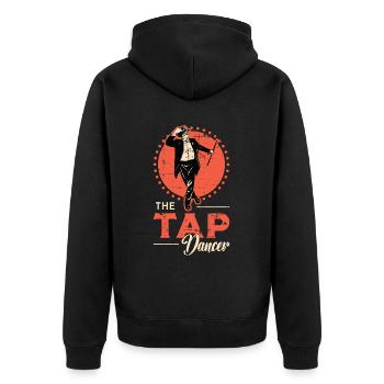 Tap Dance The Tap Dancer Contemporary Dancing - Unisex Premium Bio Zip Hoodie - Schwarz - Hinten - Nico (187cm)