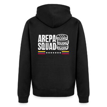 Arepas Colombien Venezuela Nourriture - Veste à capuche bio Premium Unisexe - noir - Dos - Nico (187cm)