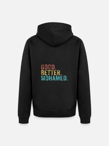 Good better Mohamed - Unisex Premium Organic Zip Hoodie - black