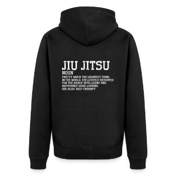 Jiu Jitsu Brésilien BJJ MMA Grappling - Veste à capuche bio Premium Unisexe - noir - Dos - Nico (187cm)