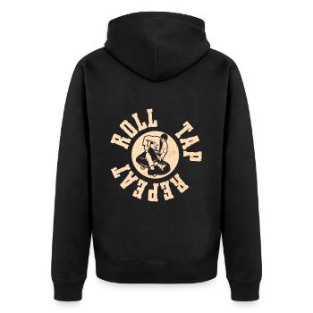 Brazilian Jiu Jitsu BJJ MMA Grappling - Unisex Premium Organic Zip Hoodie - black - Back - Nico (187cm)