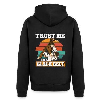 Jiu Jitsu Brésilien BJJ MMA Grappling - Veste à capuche bio Premium Unisexe - noir - Dos - Nico (187cm)