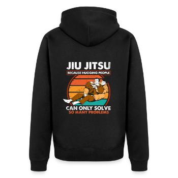 Jiu Jitsu Brésilien BJJ MMA Grappling - Veste à capuche bio Premium Unisexe - noir - Dos - Nico (187cm)