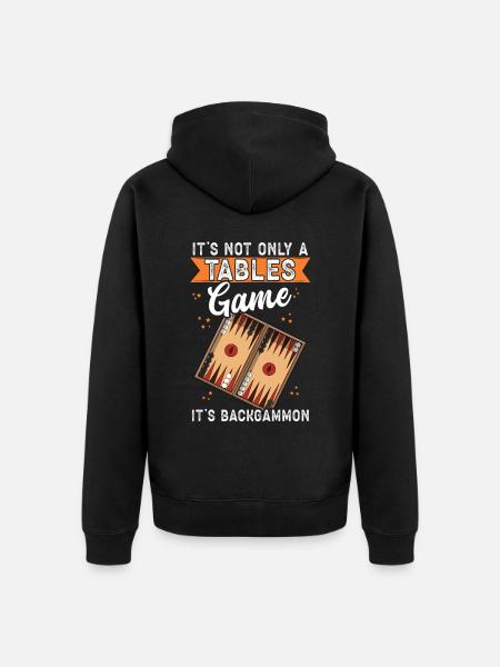 Backgammon Brettspiel Backgammon Spiel Geschenk - Unisex Premium Bio Zip Hoodie - Schwarz