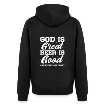 Country Music Countrymusic Geschenk - Unisex Premium Bio Zip Hoodie - Schwarz - Hinten - Nico (187cm)