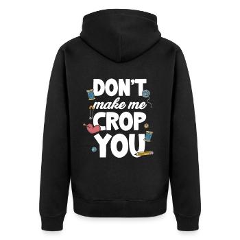 Ne me faites pas recadrer vous Fabrication de poterie - Veste à capuche bio Premium Unisexe - noir - Dos - Nico (187cm)