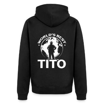 Tito Filipino Onkel Philippinen Bester Onkel aller Zeiten - Unisex Premium Bio Zip Hoodie - Schwarz - Hinten - Nico (187cm)
