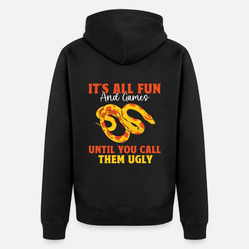 Serpent des blés Snake - Veste à capuche bio Premium Unisexe - noir