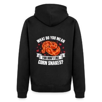 Corn Snake Snake - Unisex Premium Organic Zip Hoodie - black - Back - Nico (187cm)