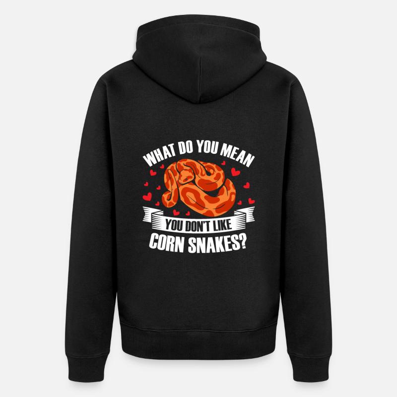 Serpent des blés Snake - Veste à capuche bio Premium Unisexe - noir