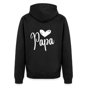 LE MEILLEUR PAPA DE TOUS LES TEMPS ! Papa fête des pères Motif Jour papa ! Cela - Veste à capuche bio Premium Unisexe - noir - Dos - Nico (187cm)