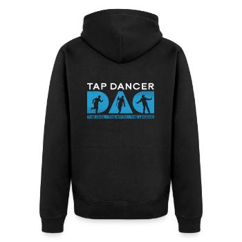 Papa danseur de claquettes L’idole Le mythe Les claquettes - Veste à capuche bio Premium Unisexe - noir - Dos - Nico (187cm)