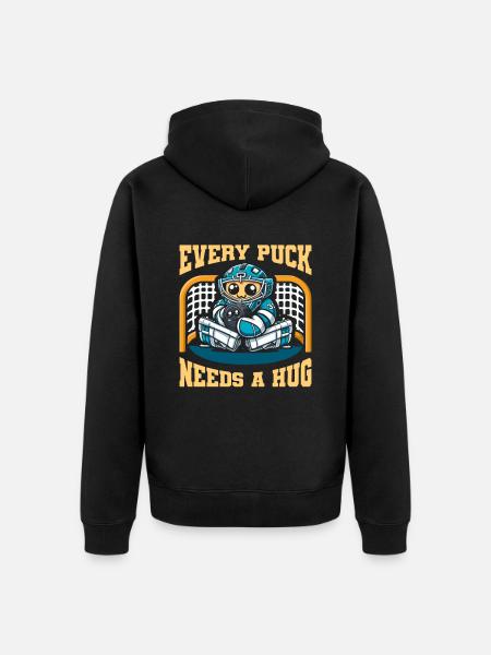 Eishockey Torwart Torwart Puck - Ekologisk premiumluvjack unisex - svart