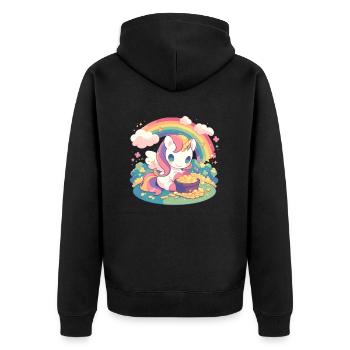 Licorne Saint-Patrick Licorne japonaise - Veste à capuche bio Premium Unisexe - noir - Dos - Nico (187cm)