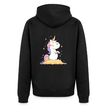 Licorne Saint-Patrick Licorne japonaise - Veste à capuche bio Premium Unisexe - noir - Dos - Nico (187cm)