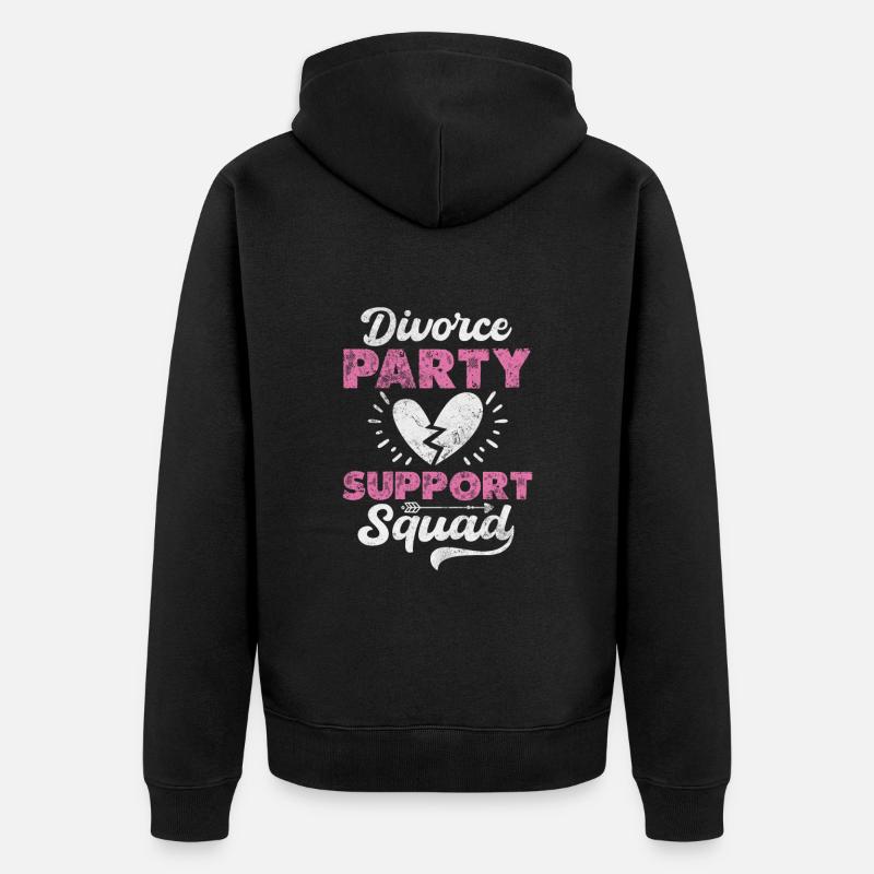 Scheidung - Unisex Premium Bio Zip Hoodie - Schwarz